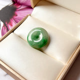 A-Grade Natural Imperial Green Jadeite Donut Pendant No.172290