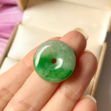 A-Grade Natural Imperial Green Jadeite Donut Pendant No.172290