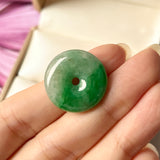 A-Grade Natural Imperial Green Jadeite Donut Pendant No.172290