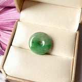 A-Grade Natural Imperial Green Jadeite Donut Pendant No.172289