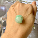 A-Grade Natural Moss On Snow Jadeite Barrel Pendant No. 171785