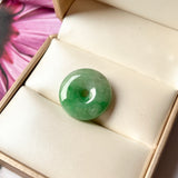 A-Grade Natural Imperial Green Jadeite Donut Pendant No.172289