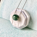 A-Grade Natural Bluish Green Barrel Pendant No. 172458