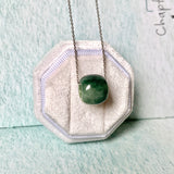 A-Grade Natural Bluish Green Barrel Pendant No. 172458