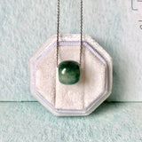 A-Grade Natural Bluish Green Barrel Pendant No. 172458