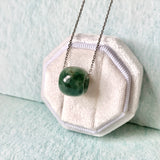 A-Grade Natural Bluish Green Barrel Pendant No. 172458