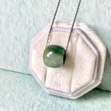 A-Grade Natural Bluish Green Barrel Pendant No. 172458