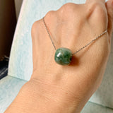 A-Grade Natural Bluish Green Barrel Pendant No. 172458