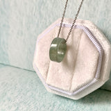 SOLD OUT: A-Grade Natural Light Bluish Green Barrel Pendant No. 172459