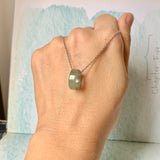 SOLD OUT: A-Grade Natural Light Bluish Green Barrel Pendant No. 172459