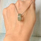 SOLD OUT: A-Grade Natural Light Bluish Green Barrel Pendant No. 172459