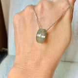 SOLD OUT: A-Grade Natural Light Bluish Green Barrel Pendant No. 172459