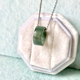 A-Grade Natural  Bluish Green Barrel Pendant No. 172460