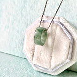 A-Grade Natural  Bluish Green Barrel Pendant No. 172460