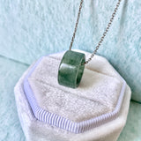 A-Grade Natural  Bluish Green Barrel Pendant No. 172461