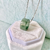 A-Grade Natural  Bluish Green Barrel Pendant No. 172461