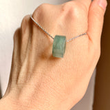 A-Grade Natural  Bluish Green Barrel Pendant No. 172461