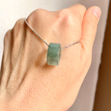 A-Grade Natural  Bluish Green Barrel Pendant No. 172461