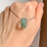 A-Grade Natural  Bluish Green Barrel Pendant No. 172461