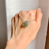 A-Grade Natural  Bluish Green Barrel Pendant No. 172461