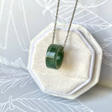 A-Grade Natural  Bluish Green Barrel Pendant No. 172462