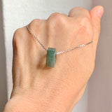 A-Grade Natural  Bluish Green Barrel Pendant No. 172462