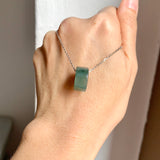 A-Grade Natural  Bluish Green Barrel Pendant No. 172463