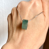 A-Grade Natural  Bluish Green Barrel Pendant No. 172463