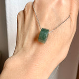 A-Grade Natural  Bluish Green Barrel Pendant No. 172463