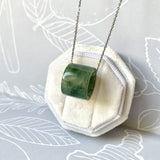 A-Grade Natural Bluish Green Barrel Pendant No. 172464