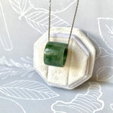 A-Grade Natural Bluish Green Barrel Pendant No. 172464