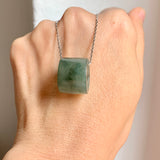 A-Grade Natural Bluish Green Barrel Pendant No. 172464