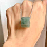 A-Grade Natural Bluish Green Barrel Pendant No. 172464