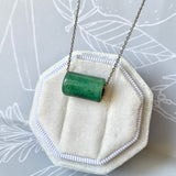 SOLD OUT: A-Grade Natural Dark Green Barrel Pendant No. 172465