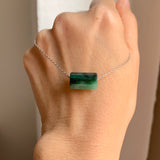 SOLD OUT: A-Grade Natural Dark Green Barrel Pendant No. 172465