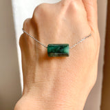 SOLD OUT: A-Grade Natural Dark Green Barrel Pendant No. 172465