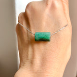 SOLD OUT: A-Grade Natural Dark Green Barrel Pendant No. 172465