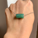 SOLD OUT: A-Grade Natural Dark Green Barrel Pendant No. 172465