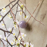 A-Grade Natural  Lavender Jadeite Barrel Pendant No. 172294