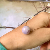 SOLD OUT: A-Grade Natural  Lavender Jadeite Barrel Pendant No. 172294