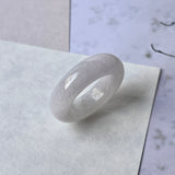 15.1mm A-Grade Natural Lilac Jadeite Abacus Ring Band No.162382