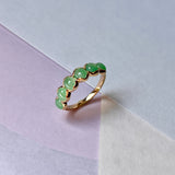 SOLD OUT: 16.2mm Icy A-Grade Natural Apple Green Jadeite Colour Galore Ring No.162389