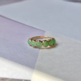 SOLD OUT: 16.2mm Icy A-Grade Natural Apple Green Jadeite Colour Galore Ring No.162389