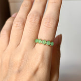 SOLD OUT: 16.2mm Icy A-Grade Natural Apple Green Jadeite Colour Galore Ring No.162389