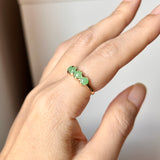 SOLD OUT: 16.2mm Icy A-Grade Natural Apple Green Jadeite Colour Galore Ring No.162389