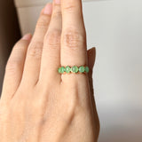 SOLD OUT: 16.2mm Icy A-Grade Natural Apple Green Jadeite Colour Galore Ring No.162389