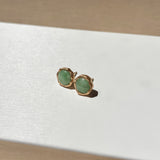 SOLD OUT: A-Grade Natural Green Jadeite Colour Galore Stud Earring No. 180805