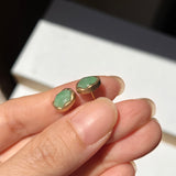 SOLD OUT: A-Grade Natural Green Jadeite Colour Galore Stud Earring No. 180805