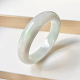 58mm A-Grade Natural Lavender Green Jadeite Modern Round Bangle No.152000