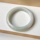 58mm A-Grade Natural Lavender Green Jadeite Modern Round Bangle No.152000